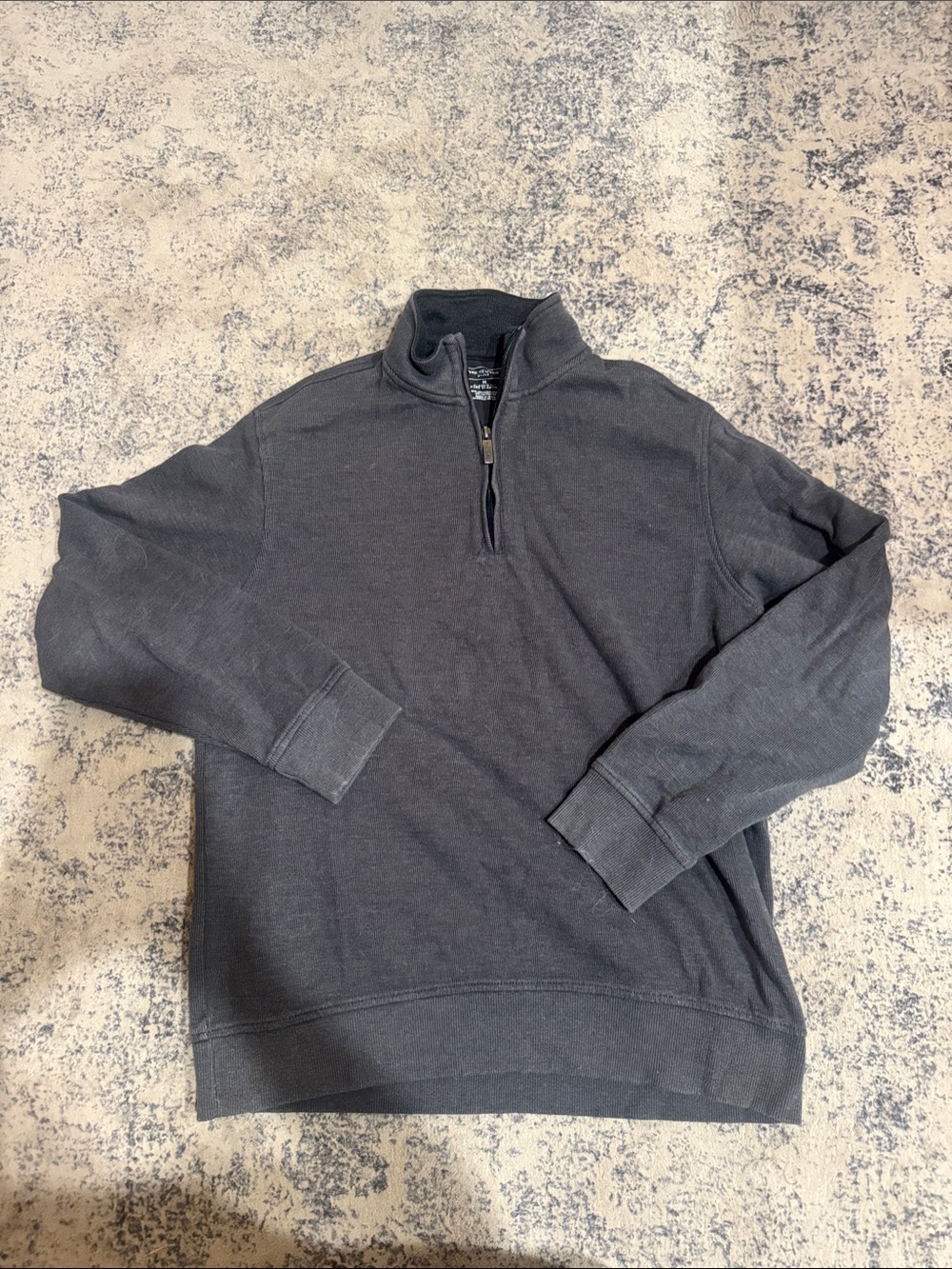 Van Heusen Dark Gray Quarter-Zip Pullover Sweater